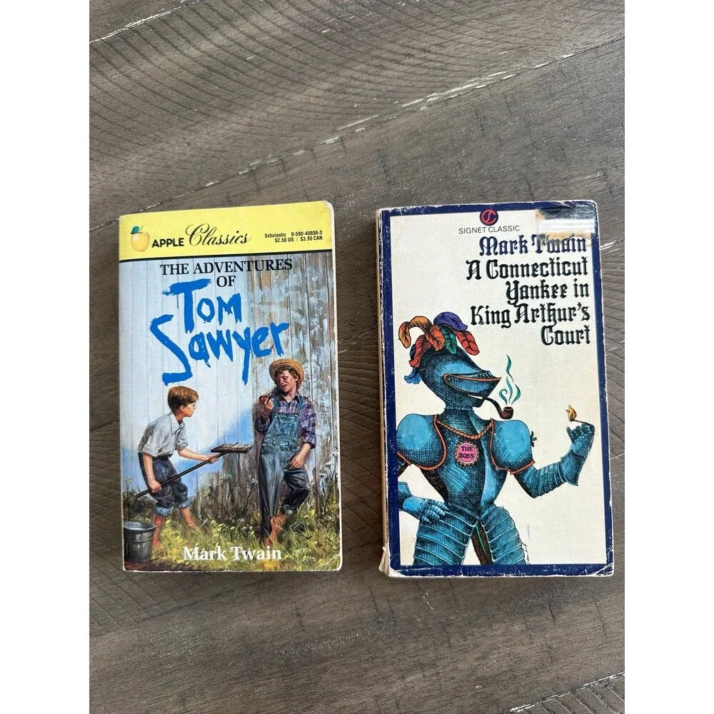 Mark Twain Classics 6 Book Lot Tom Sawyer Roughing It Mississippi Vintage PB